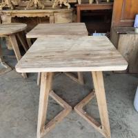 ราคา Free Delivery พร้อมส่ง โต๊ะกินข้าวไม้สักแท้100 Condo teak wood dining table 80cm long โต๊ะกินข้าวไม้มินิมอล โต๊ะกินข้าวไม้สักทองยาว 80 80 h75cm (21052033903)