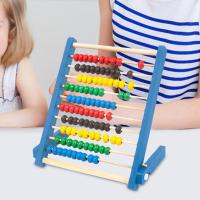 ราคา Gamchiano เกมลูกปัดของเล่นเสริมพัฒนาการเด็กเด็กวัยหัดเดิน10แถวไม้สำหรับนับกรอบลูกคิดสีฟ้า (20544284075)