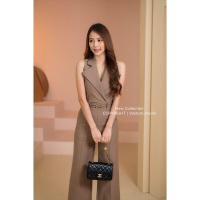 ราคา จั๊มสูทปกเชิ้ต ติดอะไหล่ตรงเอว ผ้า Topshop เก็บทรงสวย แถมส่งฟรี (19214824169)