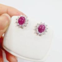 ราคา ต่างหูทับทิมพม่าหลังเบี้ย พลอยหลังเบี้ยไซซ์ใหญ่ เม็ดเด่นสะดุดตาสุดๆ ล้อมด้วยเพชรสวิส ตัวเรือนทองแท้ 90 สินค้าใหม่ (11354720356)