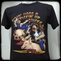 ราคา เสื้อ3d เสื้อฮาเลย์ หมู จับไก่ ผ้า บาง 50 (10064331183)