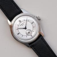 ราคา Pierre paulin SALMON dial Watch 50M Skin DIVER Watch VINTAGE Small seconds Mechanical Hand WATCH 38mm masculinohot Watch (19627754159)