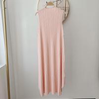 ราคา ชุดเดรสคอเต่าจีบหญิงแขนกุดหรูหราครึ่ง (20851504778)