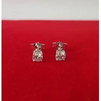 ราคา เครื่องประดับผู้หญิง ต่างหูเพชร CZ เม็ดเดี่ยว เงินแท้ 92 5 sterling slver ประดับเพชรสวิส CZ ขนาด 3MM รุ่น EA0007 เคลือบทองคำขาว (433768035)