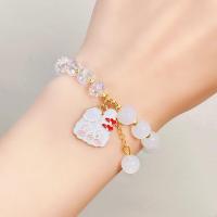 ราคา สร้อยข้อมือ กำไลแขนคริสตัล V4 กำไล1 เส้น 2สี จี้การ์ตูนน่ารักๆ สายยืดตามข้อมือ พร้อมส่งจากไทย (16902352043)