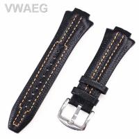ราคา สายนาฬิกาหนังหนังวัวแท้สำหรับ Seiko Sportura SNL029P2 SNL021P1 SNA595P2 SNL017P1กำไลข้อมือสายนาฬิกาข้อมือ27มม 15มม (19881647269)