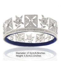ราคา Luxury Baroque Royal Queen Diana Crowns ผู้หญิงรอบ Big Tiaras ไข่มุกมงกุฎ Rhinestone ประกวดมงกุฎเครื่องแต่งกายอุปกรณ์เสริมผม (20523134367)