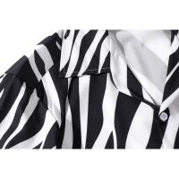 ราคา CODqmhxv40080tfxg 11 11 Hot เสื้อเชิ้ตแขนสั้น พิมพ์ลายม้าลาย สไตล์วินเทจ สําหรับผู้ชาย (19765798653)