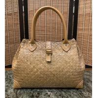 ราคา กระเป๋าสานกระจูด สายหนัง PU งานสานเส้นเล็กละเอียด ไม่มีซับใน (14268534386)