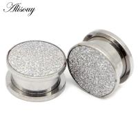 ราคา Alisouy 2PC Glitter ทองคำสีกุหลาบ เงินหูปลั๊กสกรู PiercingTunnel ที่ขยายรูเจาะหูแบบใสอัญมณีประดับร่างกายเนื้ออุโมงค์ต่างหู (8625319386)