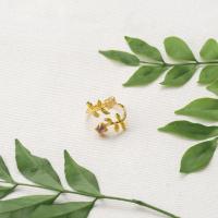 ราคา เครื่องประดับ Rock Me Jewelry รุ่น Twist leaf ring แหวน ทองเหลือง ประดับพลอย (14487634799)