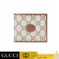 ราคา กระเป๋าสตางค์ GUCCI WALLET WITH INTERLOCKING G BEIGE EBONY BROWN (15223647491)