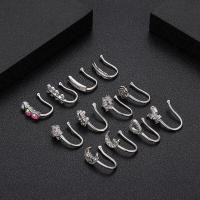 ราคา 1ชิ้นคลิปปลอมบนจมูกแหวน Rhinestone รูปตัว U ปลอมเจาะเครื่องประดับร่างกายแหวนจมูกไม่เจาะจมูกห่วง (10477577941)