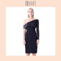 ราคา MILIN Off shoulder one sleeve bodycon dress ชุดเดรส เดรสไหล่เดียว เข้ารูป Castillo Dress (3999598975)