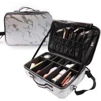 ราคา BX43 กระเป๋าใส่เครื่องสำอาง 2 ชั้น Large Makeup bag แบ่งช่องขนาด XL ลายหินอ่อน (12521187179)