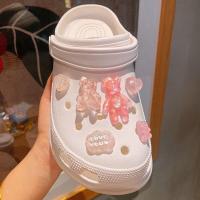 ราคา รองเท้าส้นสูงฟิกเกอร์ Croc สีโปร่งใสรองเท้าหมี Charm DIY สำหรับของขวัญ รองเท้าไม่รวม (17604310084)