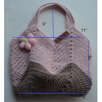 ราคา กระเป๋าถักโครเชต์ ทรงถุงแกงยอดฮิต Granny Square Bag แบบคล้องแขน ถักจากเชือกฟอก สำหรับใส่กระเป๋าสตางค์ โทรศัพท์มือถือ กุญแจรถฯ ขนาดประมาณ 12 x 8 (20985577267)