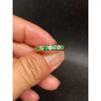 ราคา สินค้าหลุดจำนำแหวนเพชร มรกตแท้ ประดับบนตัวเรือนทอง18K แหวนไซต์51 หนัก3 81กรัม เพชร5ตัง3เม็ด มรกต 5ตังค์4เม็ด สวยน่าเก็บ (19364795909)