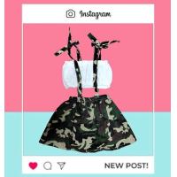 ราคา Matches fashion shop ชุดเอี๊ยมลายทหาร พร้อมเสื้อเกาะอก สำหรับเด็กวัย 0 4 ปี (9423134108)