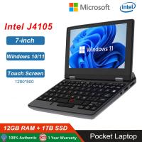 ราคา 7นิ้ว Windows Micro Computer In J4105โน๊ตบุ๊คขนาดเล็กหน้าจอสัมผัสแบบพกพาเน็ตบุ๊ค12กรัม RAM 1ไตรโลไบต์ SSD กระเป๋าแล็ปท็อป (19782229312)