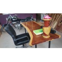 ราคา PradooSiam โต๊ะทำงาน โต๊ะทำงานไม้ ไม้จริง ย135xก50 55 สีธรรมชาติ โครงขาเหล็กแป๊บท่อประปาหนาสีดำกันสนิม Loft ลอฟท์ โต๊ะวางโน๊ตบุค โต๊ะอาหาร (1361276062)