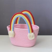 ราคา กระเป๋าสุภาพสตรี Sunflower Cotton Rope กระเป๋าสานฟาง Cloudy น่ารักร้อยกระเป๋าถือสายรุ้งพร้อมกระเช้าของขวัญมือ (20171354263)