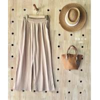 ราคา กางเกงลินิน กระดุมป้ายหน้า เนื้อผ้าลินินญี่ปุ่น ใส่สบาย มีเอวยางยืด (20339523683)