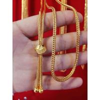 ราคา สร้อย คอ ทองตะกร้อระย้า ขนาด1บาท ทองหุ้มแท้ ทำด้วยผงทองแท้จากเยาวราช 100 (20965874612)