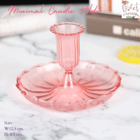 ราคา Violet Flamingo เชิงเทียนแก้วใสทรงเตี้ย Candlestick Holder (21260489450)