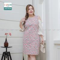 ราคา UE0306 ชุดเดรส สาวอวบ เดรสเปิดไหล่ ผ้าพิมพ์ลายดอกไม้สดใส x000D มีซิปด้านหลัง มีซับด้านในทั้งตัว เสื้อผ้าพลัสไซส์ เสื้อผ้าสาวอวบ คุณภาพพรีเมี่ยม ชุด เดรส สาว อวบ ชุด เดรส คน อ้วน (19352448494)