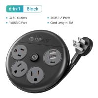 ราคา ORICO adaptor Traveling รางปลั๊กไฟแบบ US ปลั๊กอัจฉริยะช่องต่อขยายหลายช่องพอร์ต USB Type C ชาร์จเร็วสำหรับสำนักงานการเดินทาง (21170986370)