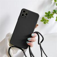 ราคา มีและจัดส่งด่วน for ihone 14 Plus 13 Pro 11 12 Pro Max XS Max xr 7 Plus Crossbodyเสื้อสายเดี่ยวแบบครึ่งตัวสายคล้องเชือกเส้นเล็กขอบสี่เหลี่ยมซิลิโคนเหลวผ้าไมโครไฟเบอร์เ (15489712234)