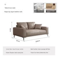 ราคา AUGA Italian Genuine Leather Couch โซฟาหนังแท้ Modern for living room sofa Sectional (21250887975)