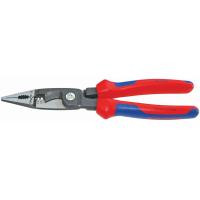 ราคา Knipex Tools 13 82 8 6 in 1 Electrical Installation Pliers with Comfort Grip Handle Red and Blue (15004336701)