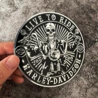 ราคา สติกเกอร์อลูมิเนียม Harley รถจักรยานยนต์3D รูปกะโหลกถังน้ำมันเชื้อเพลิงสติ๊กเกอร์โลโก้สำหรับ Harley Davidson (12433547783)