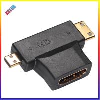 ราคา อะแดปเตอร์แปลง90หลายตัวรองรับ3 X HDMI ตัวเมียกับ Mini Micro HDMI Compatible Male 2 In1 (20333811946)