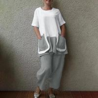 ราคา Zanzea ชุดวอร์มทรงหลวมสำหรับผู้หญิงชุดวอร์มเสื้อตั้งแขนสั้นชุดเสื้อกางเกงขายาว (21194189855)