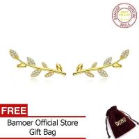ราคา BAMOER คอลเลกชันฤดูใบไม้ผลิ925เงินสเตอร์ลิงใบไม้ต้นไม้สีทองต่างหูใส CZ สำหรับผู้หญิงเครื่องประดับชั้นดี SCE556เมษายน (20067975105)