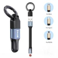 ราคา 100K Sold 24H Ship Out พวงกุญแจขนาดเล็กแบบพกพาข้อมูล USB สายสำหรับ iPhone 14 3A ชาร์จเร็วไมโคร USB Type C สั้นสายเคเบิลสำหรับ Samsung Huawei Xiaomi (19979372011)