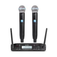 ราคา ไมโครโฟนไร้สาย GLXD4มืออาชีพสองช่อง Kekerapan Laras สำหรับคาราโอเกะ DJ Parti Peringkat Gereja (20397052128)