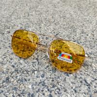 ราคา แว่นกันแดด ทรงนักบิน สไตล์วินเทจ เลนส์polarized ตัดแสง เลนส์สีเหลืองใส่ขับรถกลางคืน ฟรีกล่องทุกชิ้นsize52 14 135 (21323103724)