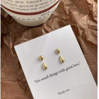 ราคา goodgift station small glossy water drop 925 sterling silver earrings ต่างหูเงิน (12276683956)