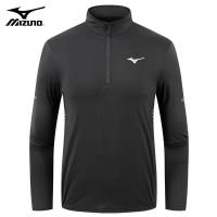 ราคา Mizuno ฤดูร้อนกีฬาออกกำลังกายวิ่งความเร็วแห้งเสื้อผ้าชายครึ่งซิปคอปกแขนยาวเสื้อยืดกีฬาที่เดินทางมาพักผ่อนเสื้อกอล์ฟ (17074142694)