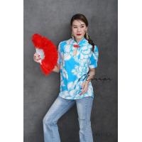 ราคา เสื้อตรุษจีน ตรุษใจ ลายดอกใหญ่สวยมงคล ใส่แล้วเป็นเศรษฐินี สไตล์สาวหมวย ใส่เทศกาลตรุษจีน หรือใส่ในวันไหนๆก็ยังได้ แพทเทรินทรงสวยใส่ง่าย ดีไซน์คอจีนแต่ง เว้าทรงหยดน้ำ ลายดอกใหญ่สีสด ตรุษจีนนี้ใส่สวยโดดเ