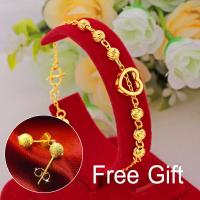 ราคา buy one take one สร้อยข้อมือทองคำแท้2สลึง มีของพร้อมส่ง ทองไม่ลอกไม่ดำ สร้อยข้อมือทองแท้ กำไลข้อมือ หญิง กำไรมงคลนำโชค วินเทจ ทองคำแท้เยาวราช ของขวัญวันเกิด ปีเซียะทองแท้ กำไลมงคลนำโชค กำไลโอมของแท้ha