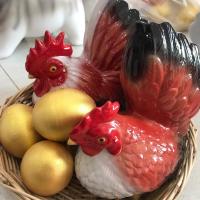 ราคา ไก่แจ้เซรามิค ไก่แจ้แก้บน แถม ไข่ ถาดหวาย ไก่แจ้สวยงาม เสริมดวงค้าขาย เสริมดวงการเงินโชคลาภ เสริมดวงการเงิน (18871523378)