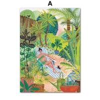 ราคา บทคัดย่อ Jungle Tiger Canvas Art โปสเตอร์Tropical Bonfire Girl River Wall Decorคุณภาพสูงพิมพ์สำหรับห้องนั่งเล่น0920 (20538068999)