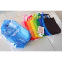 ราคา ถุงผ้าสปันบอนด์หูหิ้ว ขนาด 30 35 10 10cm แพ็คละ 100 ใบ ใส่ A4 ได้ (780036655)