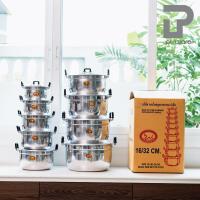 ราคา หม้อหุงข้าว หม้อแกง หม้อชุด หม้ออลูมิเนียม ตราพญานาค ขนาด 16 32 cm ทั้งชุด9ใบ (21228675307)