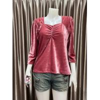ราคา เสื้อกำมะหยี่ แขนสามส่วน จั้มหน้าอก อก 36 40 นิ้ว สวย หรู ผ้านิ่ม ใส่สบาย ใส่ได้ทุกโอกาสค่ะ เฉพาะเสื้อ (16959738027)